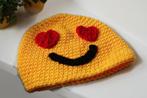 Gehaakte nieuwe smiley muts, muts gezichtje, nieuw, Jongen of Meisje, Handgemaakt, Nieuw, Ophalen of Verzenden