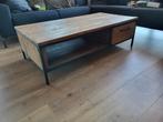 Salontafel mangohout industrieel 136langx68breedx40hoog, Ophalen, Overige materialen, Gebruikt, 100 tot 150 cm
