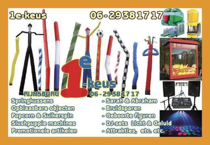 Airtubes & Skydancers, grootste keus, huur goedkoop!, Hobby en Vrije tijd, Feestartikelen | Verhuur, Zo goed als nieuw, Overige