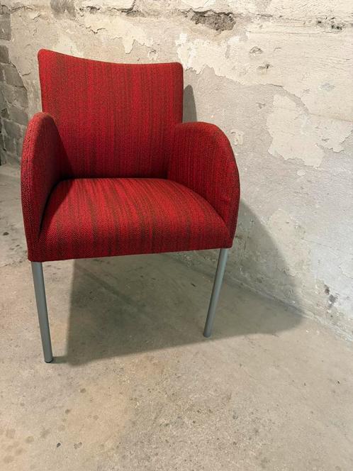 Eetkamerstoelen, Huis en Inrichting, Stoelen, Zo goed als nieuw, Vijf, Zes of meer stoelen, Stof, Rood, Ophalen