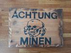 Repro houten bord Achtung Minen WW2 WO2, Verzamelen, Militaria | Tweede Wereldoorlog, Duitsland, Ophalen of Verzenden, Landmacht