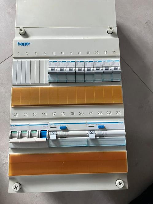 Hager 3 fase meterkast met 8 groepen, complete groepenkast, Doe-het-zelf en Verbouw, Elektra en Kabels, Zo goed als nieuw, Overige typen