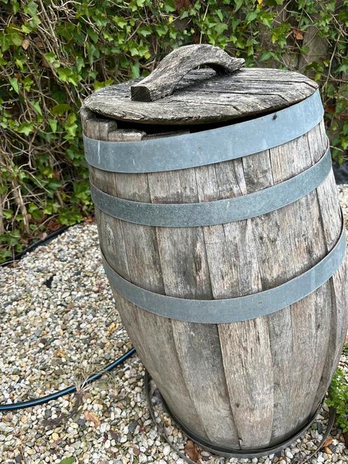 GRATIS: Eiken wijnvat, Tuin en Terras, Regentonnen, Gebruikt, Hout, 150 liter of meer, Ophalen