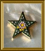 Vintage mozaiek glas broche: ster, Sieraden, Tassen en Uiterlijk, Antieke sieraden, Ophalen of Verzenden, Overige materialen, Broche
