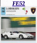 Fe52 autokaart lamborghini countach lp500 ( 1982 - 1985), Ophalen of Verzenden, Zo goed als nieuw, Auto's