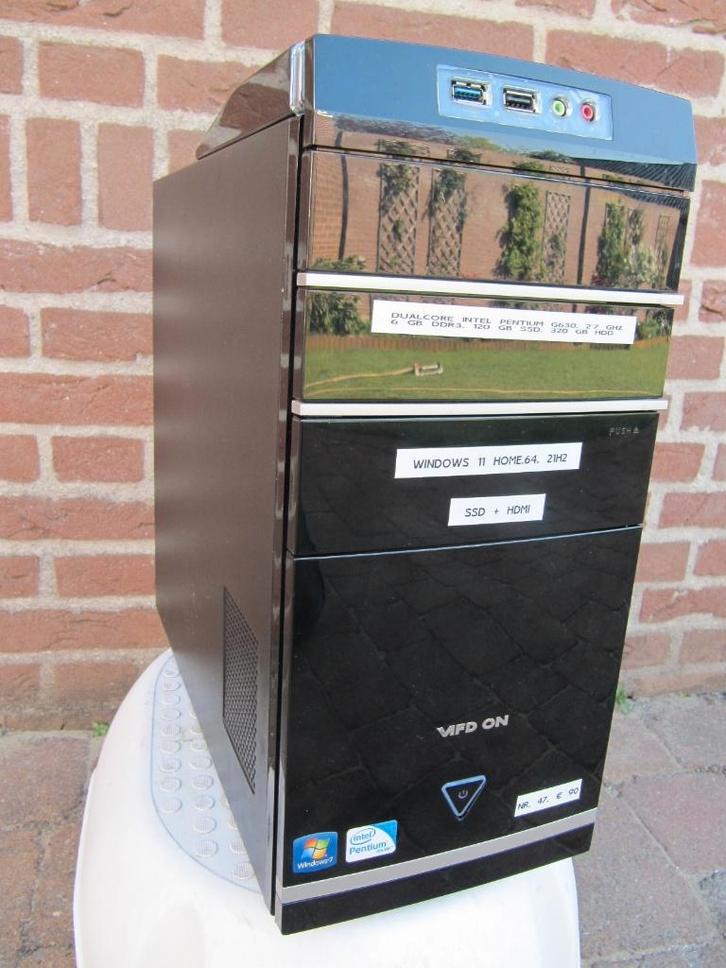 (Nr.47)Medion met DualCore Intel Pentium G630.2,7Ghz.6Gb,SSD, Computers en Software, Computerbehuizingen, Zo goed als nieuw, Ophalen