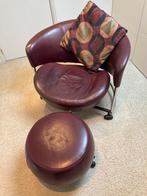Design fauteuil Girotonda met poef van merk Cassina, Ophalen, Design, Zo goed als nieuw, 50 tot 75 cm