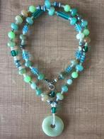 Jade donut ketting, Nieuw, Groen, Ophalen of Verzenden, Met edelsteen