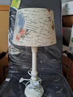 Tafellamp 41 cm hoog Houten voet, Huis en Inrichting, Lampen | Tafellampen, Minder dan 50 cm, Zo goed als nieuw, Hout, Ophalen