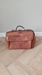 Cognac leren verlostas/dokterstas, Ophalen, Minder dan 30 cm, Bruin, Overige typen
