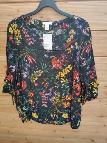 H&M blouse met bloemenprint mt. 36