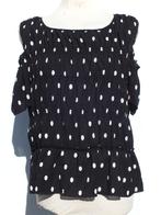 Schattig zwart shirtje, witte stippen. Mt M Merk Zara Basic, Maat 38/40 (M), ., Zwart, Ophalen of Verzenden