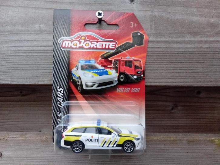 Volvo V90 Majorette Politi Noorwegen, Hobby en Vrije tijd, Modelauto's | Overige schalen, Nieuw, Auto, Ophalen