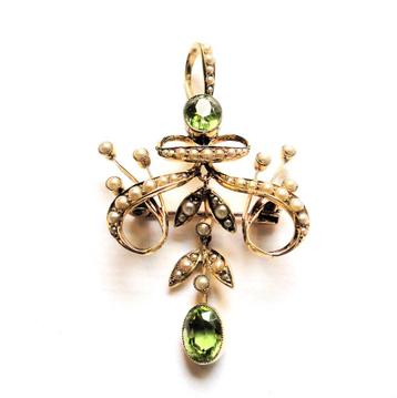 Antieke gouden hanger - broche Victoriaans beschikbaar voor biedingen