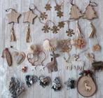 Kerstversiering natuurlijke materialen (hout etc) 32 stuks, Ophalen of Verzenden, Zo goed als nieuw