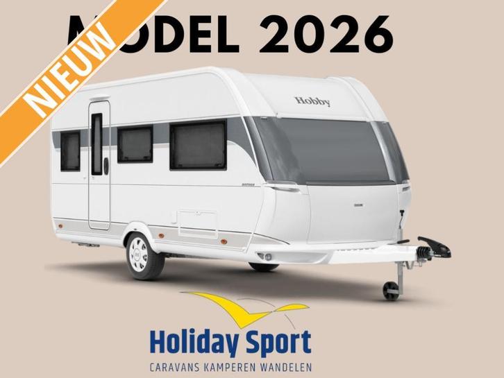 Hobby Ontour 460 DL Model 2026, Caravans en Kamperen, Caravans, Bedrijf, tot en met 3, 1000 - 1250 kg, Treinzit, Hobby, 2 aparte bedden