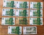 Nederland 11 x 5 gulden 10 x 1973 Vondel 1x 1966 = 25 euro, Postzegels en Munten, Bankbiljetten | Nederland, Ophalen of Verzenden