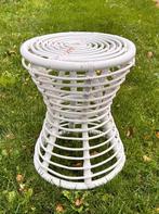Rotan Bijzettafel / Plantentafel, Ophalen, Gebruikt, Wit, Riet of Rotan
