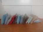 14 kussentjes., Huis en Inrichting, Woonaccessoires | Kussens, Ophalen of Verzenden, Zo goed als nieuw, Blauw, Vierkant