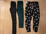 2 leggings, 1 zomerbroek 134, Gebruikt, Ophalen of Verzenden, Broek