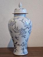 Vintage Chinese vaas Chinees porselein dekselvaas vogels, Ophalen of Verzenden