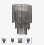 SALE!!! Clayre & Eef 3 laags lamp grijs kroonluchter VdlM, Huis en Inrichting, Ophalen of Verzenden, Nieuw, Metaal, Hotel Chique Hollywood Regencie franjelamp hanglamp lampje