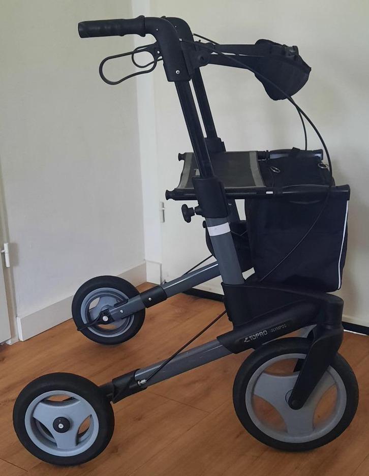 Rollator  Topro Olympos  +  Tas  +  Rugsteun       z.g.a.n., Diversen, Rollators, Zo goed als nieuw, Lichtgewicht, Opvouwbaar
