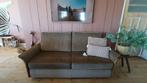 Prachtige bruinkleurige vintage design Burov Paris bankstel, Ophalen, Gebruikt, 150 tot 200 cm, Driepersoons