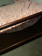 Tweepersoonsbed - Houten frame, Gebruikt, Bruin, Klassiek, Tweepersoons