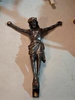 Antiek bronzen Jezus aan het kruis, Antiek en Kunst, Ophalen of Verzenden