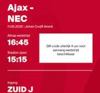 1 Ticket Ajax-Nec Kampioejswedstrijd vak 426, Tickets en Kaartjes, Eén persoon, Mei