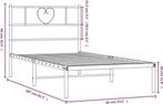 Bedframe wit met hartje 80x200, Eenpersoons, Wit, Nieuw, Ophalen of Verzenden