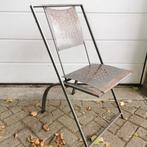 4 vintage Metalen Stoelen Karl Förster design stoel metaal, Ophalen, Gebruikt, Vintage brutalist Brutalisme jaren metaal ijzer Fauteuils