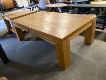 salontafel en hoektafel massief blank eiken SAMEN €200 beschikbaar voor biedingen