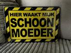 Hier waakt mijn schoonmoeder, metalen giftcard, Nieuw, Ophalen of Verzenden, Pand50, Info@pand50.nl