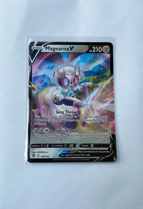 Magearna V #128/195 - silver tempest, Hobby en Vrije tijd, Verzamelkaartspellen | Pokémon, Nieuw, Losse kaart, Foil, Ophalen of Verzenden