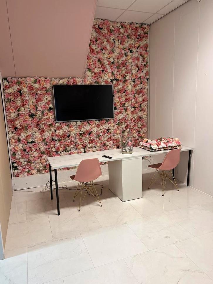 Complete Nagelstudio Inrichting, Huis en Inrichting, Stoelen, Zo goed als nieuw, Twee, Kunststof, Wit, Ophalen of Verzenden