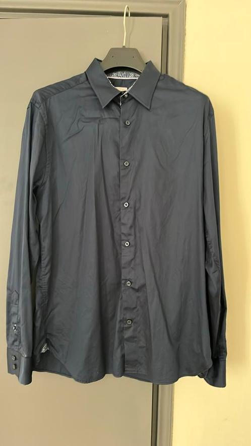 Donker blauwe blouse Ted Baker 15.5, Kleding | Heren, Overhemden, Zo goed als nieuw, Blauw, Ophalen of Verzenden