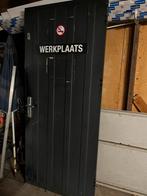 Houten deur - Werkplaatsdeur, Ophalen, Gebruikt, 80 tot 100 cm, Buitendeur