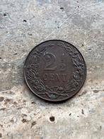 2 1/2 cent 1905 Wilhelmina, zeer mooie kwaliteit, Postzegels en Munten, Munten | Nederland, Ophalen of Verzenden, Koningin Wilhelmina