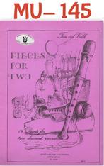 Bladmuziek: MU-145 -- Blokfluit muziek Pieces for Two, Gebruikt, Verzenden, Blokfluit, Artiest of Componist