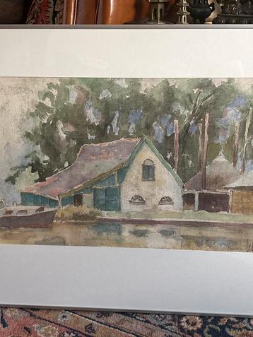 Aquarel van Frans Schoorl beschikbaar voor biedingen