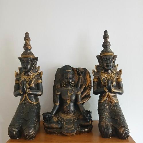 set houten boeddha's  , boeddhabeelden  nooit eerder gezien!, Huis en Inrichting, Woonaccessoires | Boeddhabeelden, Zo goed als nieuw