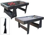 Pooltafel Airhockey TopTable Twist 2-1 Max Mobile, GreyBlack, Verzenden, Nieuw, Pooltafel