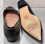 LK Bennett Polly Leather Contrast Stitch Flats schoen hak 37, Schoenen met lage hakken, Zwart, Nieuw, Ophalen of Verzenden