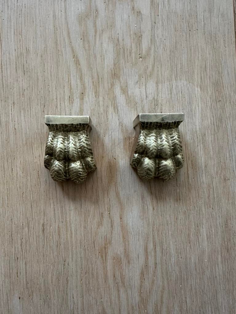 Antieke messing leeuwenpoot meubelbeslag, Antiek en Kunst, Ophalen of Verzenden