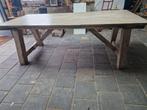 Robuuste kasteel tafel 220 cm, Ophalen, Gebruikt, 200 cm of meer, 50 tot 100 cm