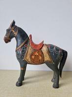Antiek India Ghodi wedding horse handbeschilderd hout, Ophalen of Verzenden
