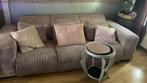 grote lounge bank ribcord roze (blush) 1,5 jaar oud, Ophalen, Gebruikt, Lounge, 75 tot 100 cm