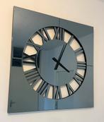 Vierkante spiegel klok 80x80, Huis en Inrichting, Woonaccessoires | Klokken, Ophalen, Zo goed als nieuw, Wandklok